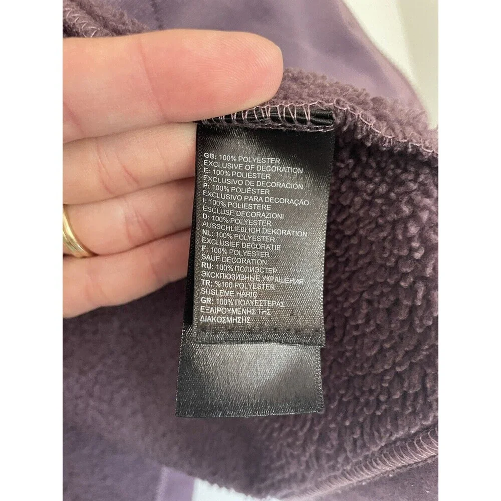 North Face Jacket Womens XS Full‎ Zip Long Sleeve Outdoors Purple Fleece Soft